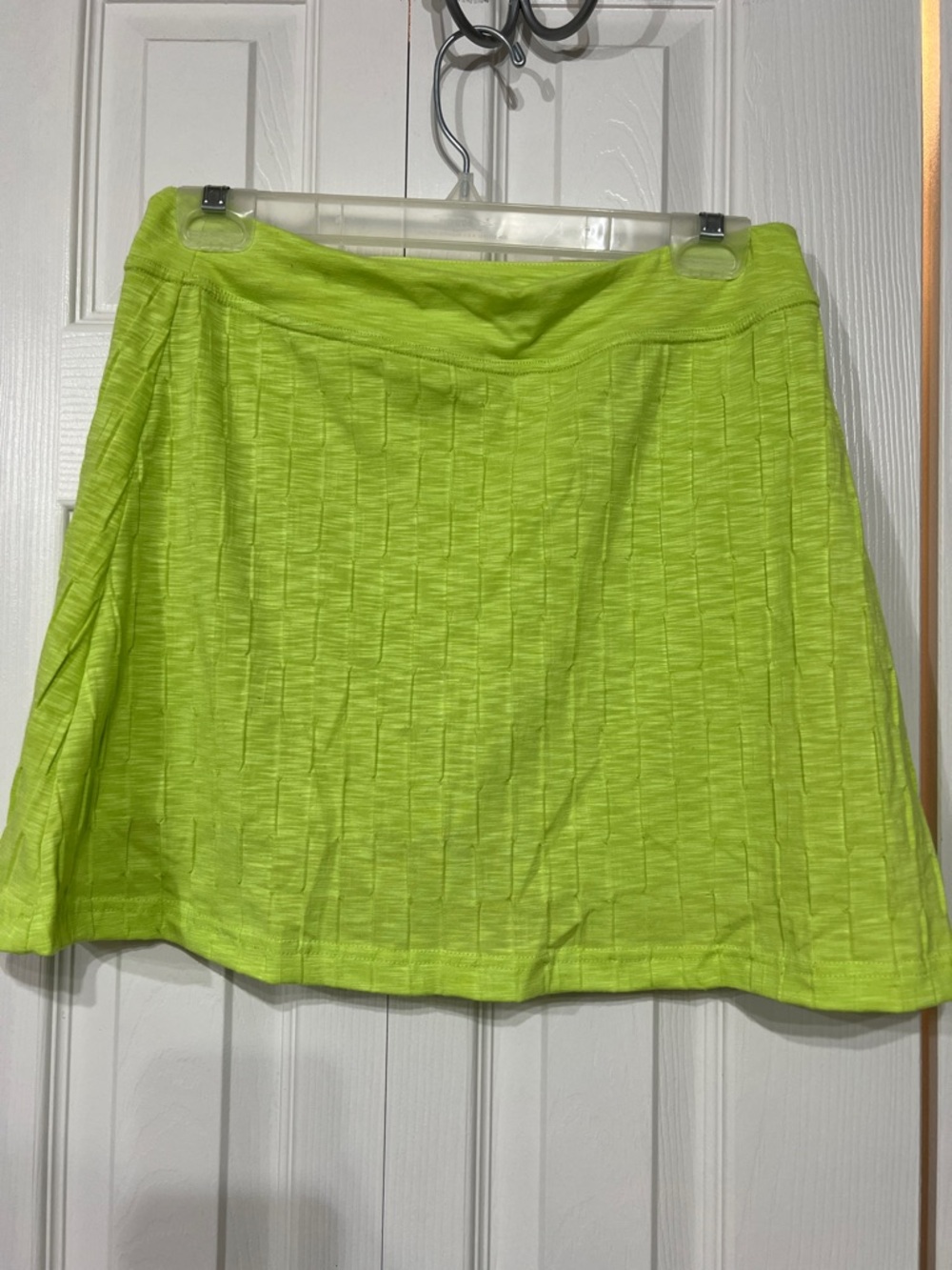 Title nine Matahari Neon Lime A-Line textured mini Skort Wm S Athleisure Casual
